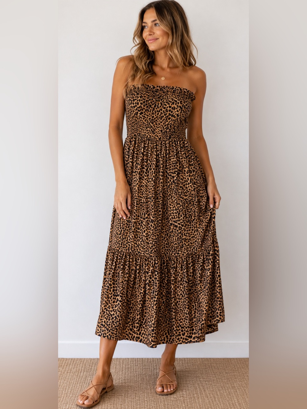 Universal Thread Leopard Print Maxi Skirt in Black and Brown XXL side zipper
